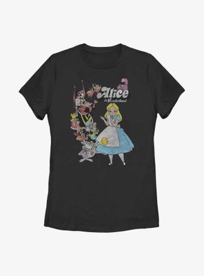 Disney Alice Wonderland Group Womens T-Shirt