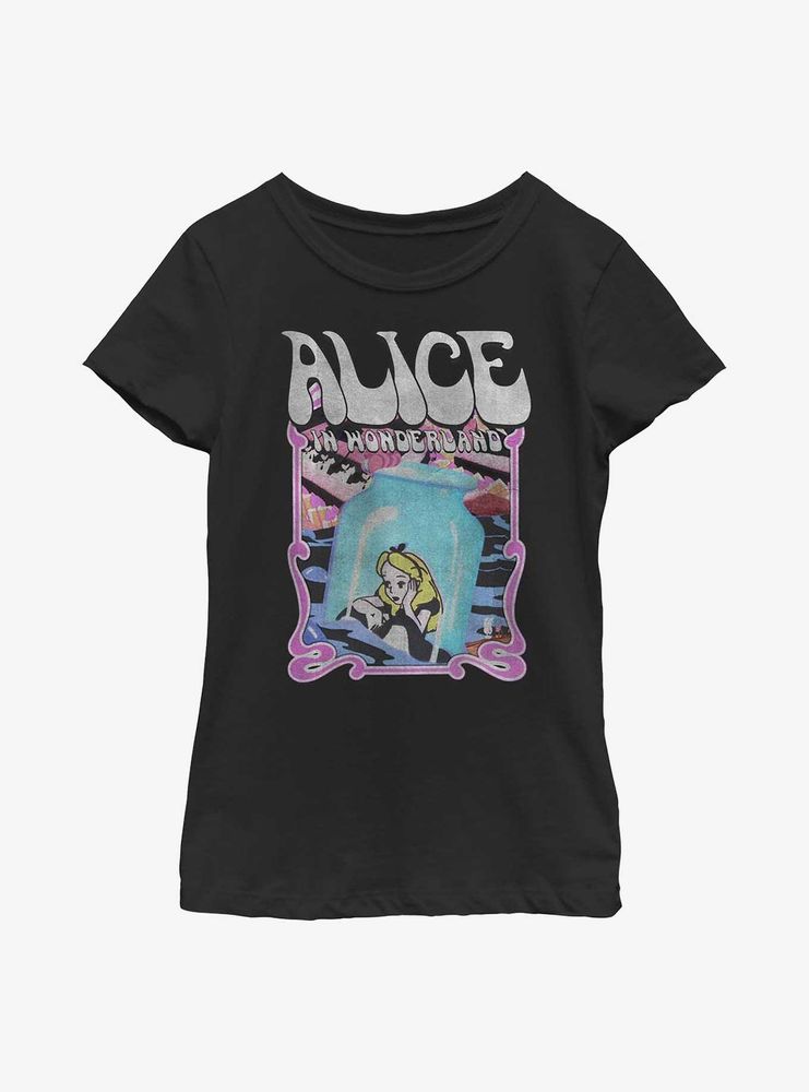 Disney Alice Wonderland Groovy Poster Youth Girls T-Shirt