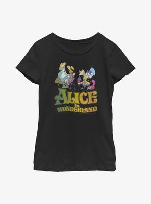 Disney Alice Wonderland Trippy Title Youth Girls T-Shirt
