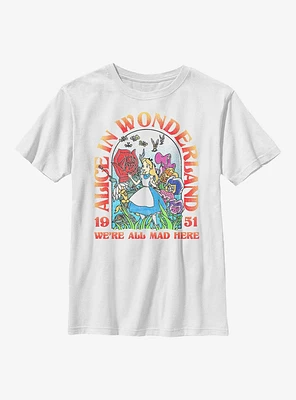 Disney Alice Wonderland 1951 We're All Mad Here Youth T-Shirt