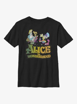 Disney Alice Wonderland Trippy Title Youth T-Shirt
