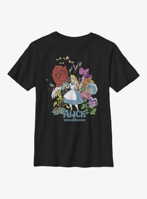 Disney Alice Wonderland Flower Love Youth T-Shirt