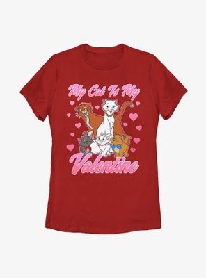 Disney The Aristocats Valentine Cat Womens T-Shirt