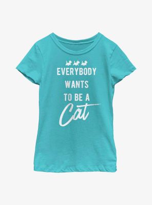 Disney The Aristocats Be A Cat Youth Girls T-Shirt