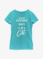 Disney The Aristocats Be A Cat Youth Girls T-Shirt