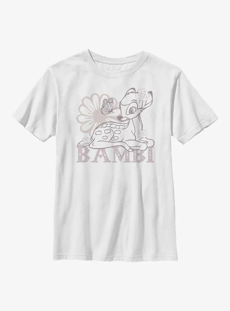 Disney Bambi Simple Flowers Youth T-Shirt