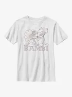 Disney Bambi Simple Flowers Youth T-Shirt