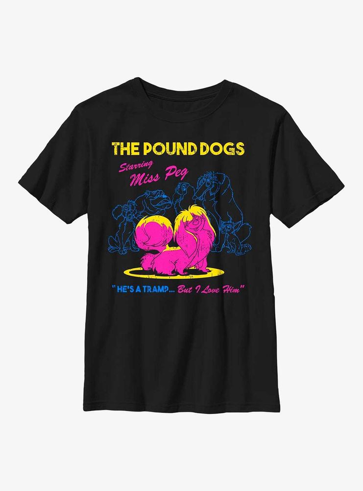 Disney Lady And The Tramp Miss Peg Pound Dogs Youth T-Shirt