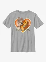 Disney Lady And The Tramp Vintage Bella Notte Youth T-Shirt