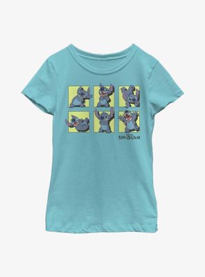 Disney Lilo And Stitch Many Poses Of Youth Girls T-Shirt