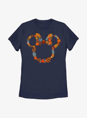 Disney Minnie Mouse Autumn Wreath Womens T-Shirt