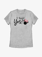 Disney Minnie Mouse I Said Yes! Womens T-Shirt