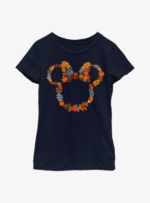 Disney Minnie Mouse Autumn Wreath Youth Girls T-Shirt
