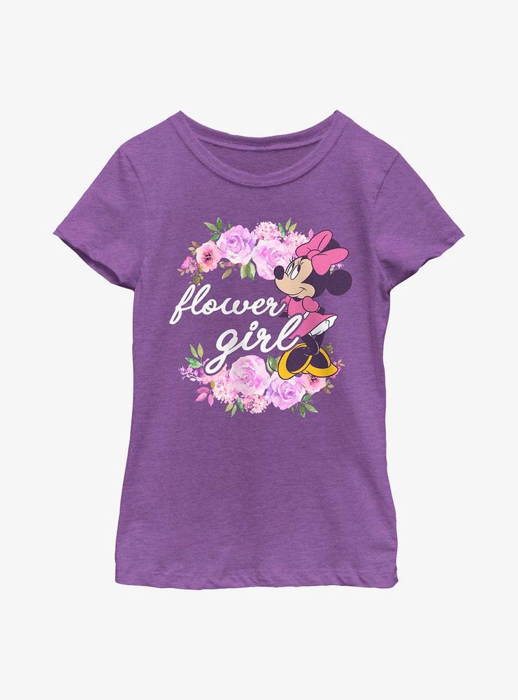 Disney Minnie Mouse Flower Girl Youth Girls T-Shirt