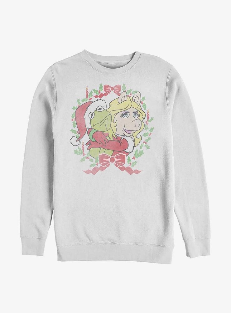 Disney The Muppets Kermit & Miss Piggy Wreath Love Sweatshirt