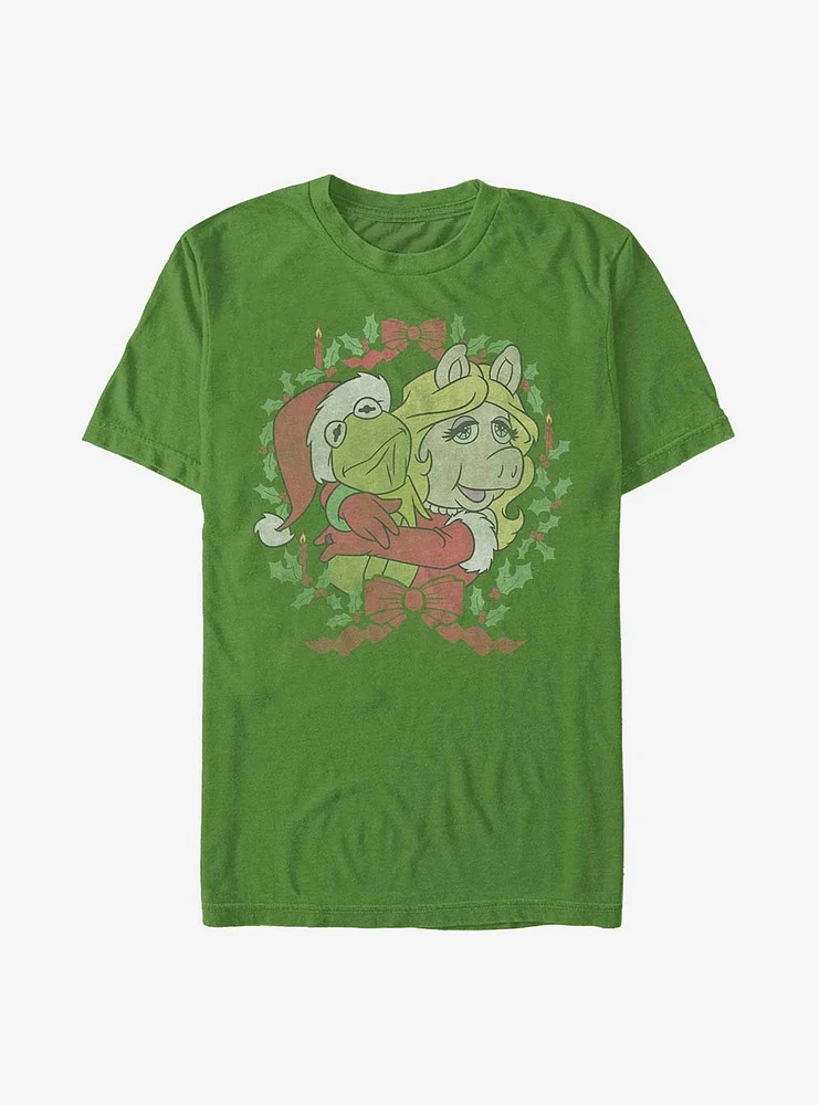 Disney The Muppets Kermit & Miss Piggy Wreath Love T-Shirt