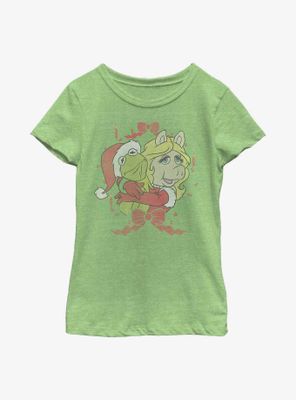 Disney The Muppets Kermit & Miss Piggy Wreath Love Youth Girls T-Shirt