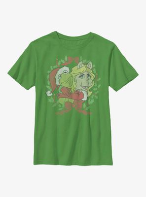 Disney The Muppets Kermit & Miss Piggy Wreath Love Youth T-Shirt