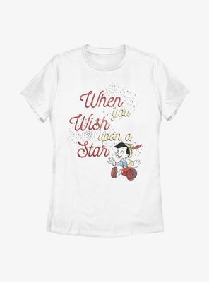 Disney Pinocchio Wish Upon A Star Womens T-Shirt