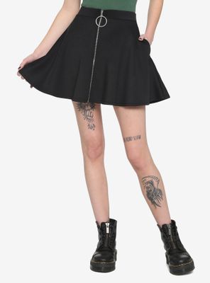 Black O-Ring Zipper Skirt