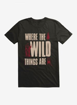 Where The Wild Things Are Bold Text T-Shirt