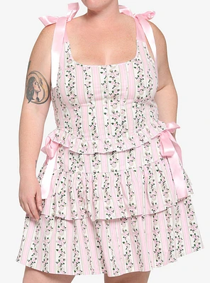 Pink Roses & Gears Corset Girls Tank Top Plus Size