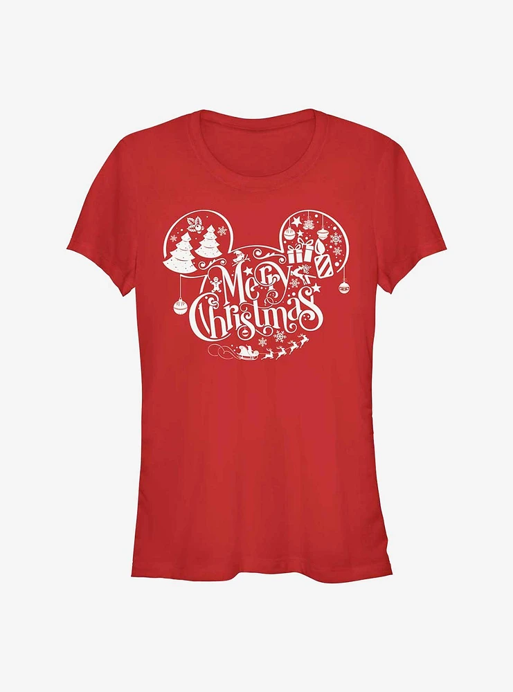 Disney Mickey Mouse Holiday Ears Girls T-Shirt