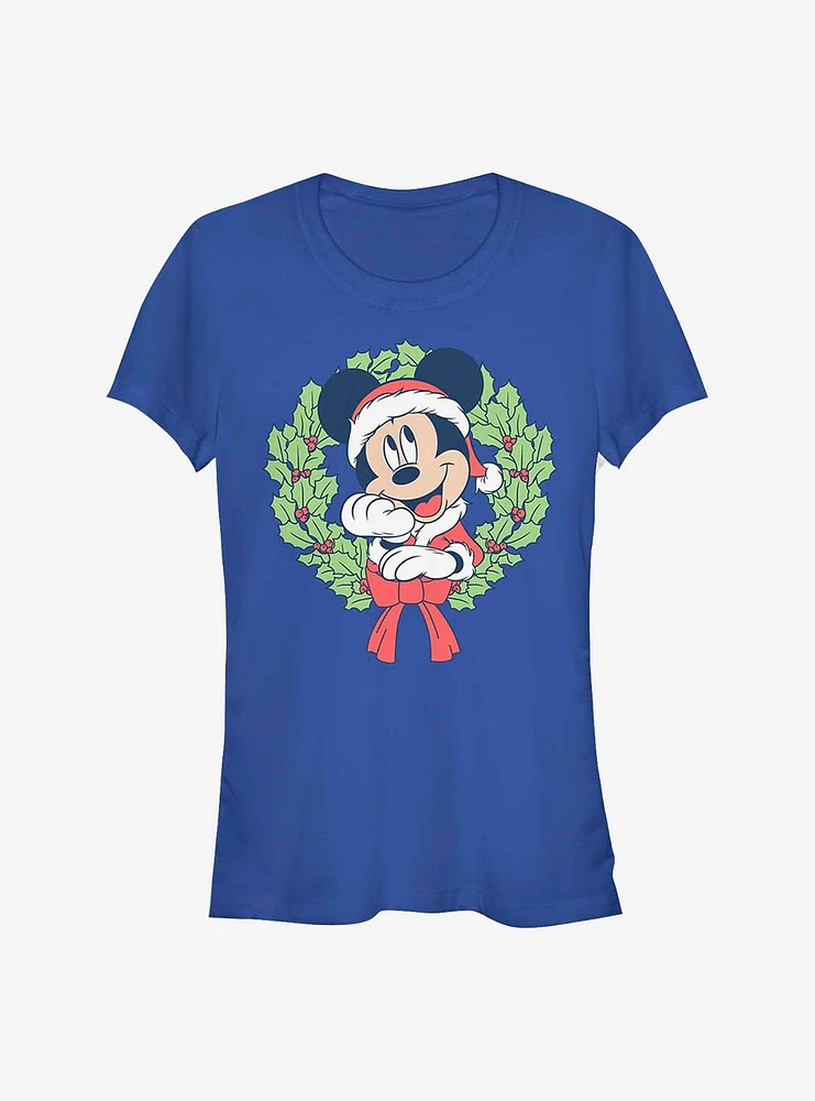 Disney Mickey Mouse Christmas Wreath Girls T-Shirt