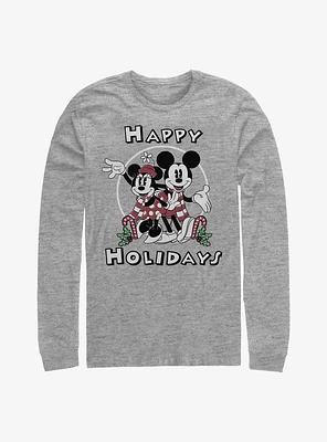Disney Mickey Mouse & Minnie Holiday Long-Sleeve T-Shirt