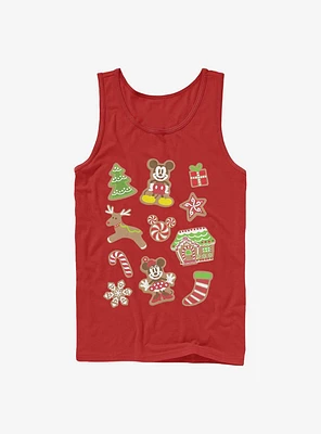 Disney Mickey Mouse & Minnie Holiday Gingerbread Cookies Tank Top