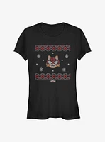 Marvel Spider-Man Spider Cat Ugly Holiday Girls T-Shirt