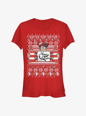 Where's Waldo? Ugly Holiday Girls T-Shirt