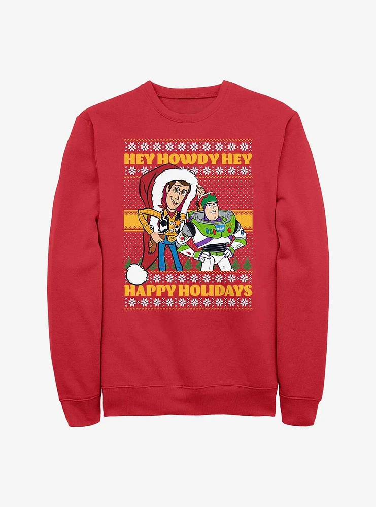Disney Pixar Toy Story Howdy Holidays Crew Sweatshirt