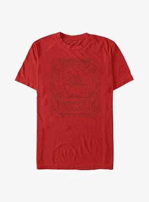 Star Wars The Mandalorian Seasons Greetings Outline T-Shirt
