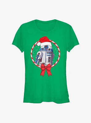 Star Wars: The Rise Of Skywalker R2-D2 Candy Cane Girls T-Shirt