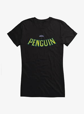 Batman The Penguin Umbrella Logo Girls T-Shirt