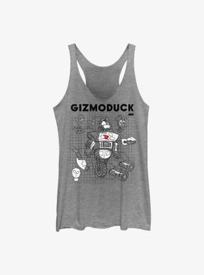 Disney DuckTales Gizmoduck Schematic Womens Tank Top