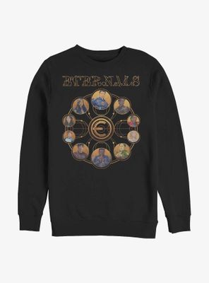 Marvel Eternals Circular Gold Group Sweatshirt