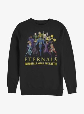 Marvel Eternals Cartoon Group Shot Sweatshirt