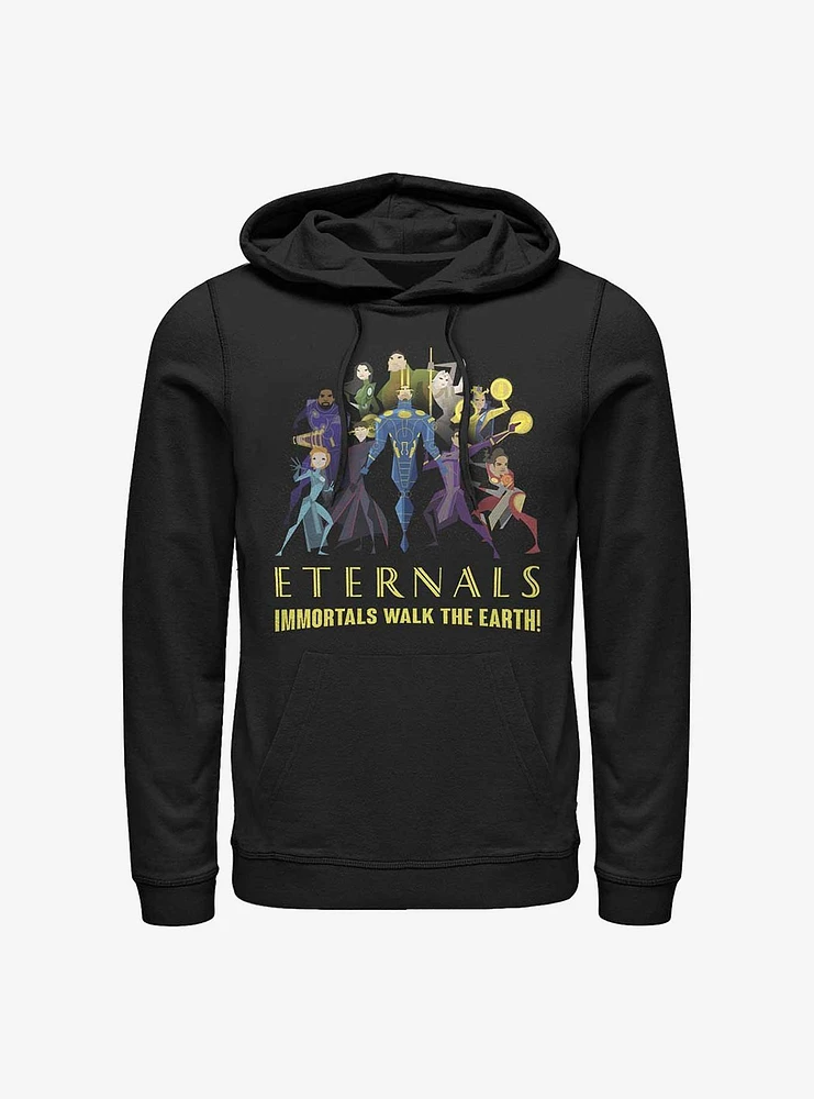 Marvel Eternals Cartoon Group Shot Hoodie