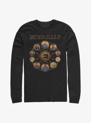 Marvel Eternals Circular Gold Group Long-Sleeve T-Shirt