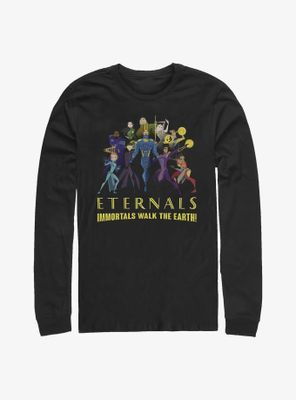 Marvel Eternals Cartoon Group Shot Long-Sleeve T-Shirt