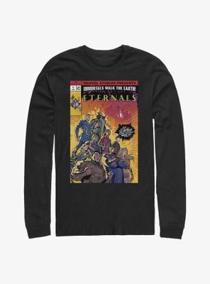 Marvel Eternals Halftone Comic Book Cover Long-Sleeve T-Shirt