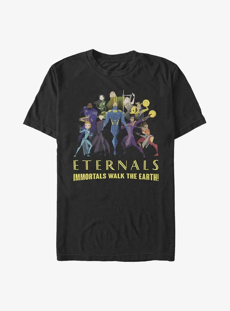 Marvel Eternals Cartoon Group Shot T-Shirt