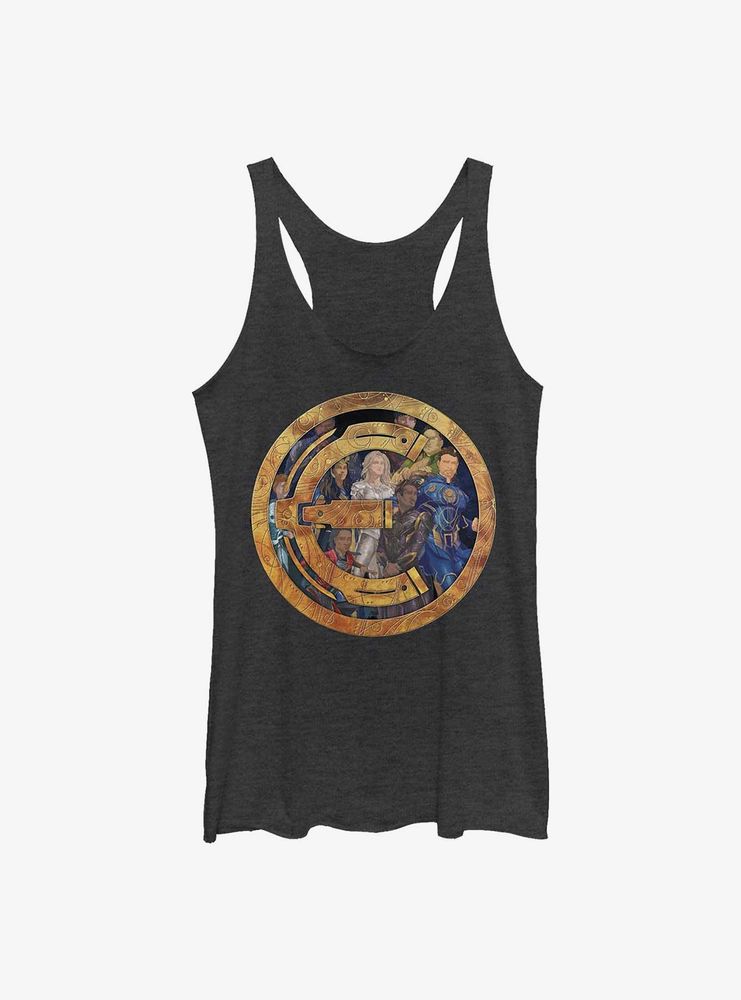 Marvel Eternals Badge Group Shot Womens Tank Top