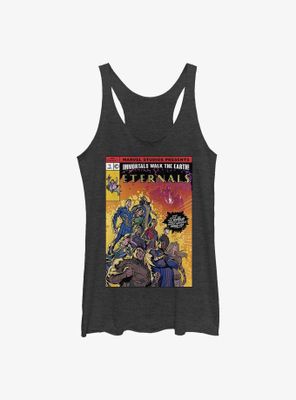 Marvel Eternals Halftone Comic Book Cover Womens Tank Top