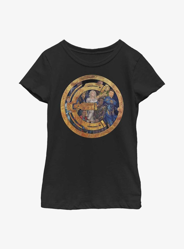 Marvel Eternals Badge Group Shot Youth Girls T-Shirt