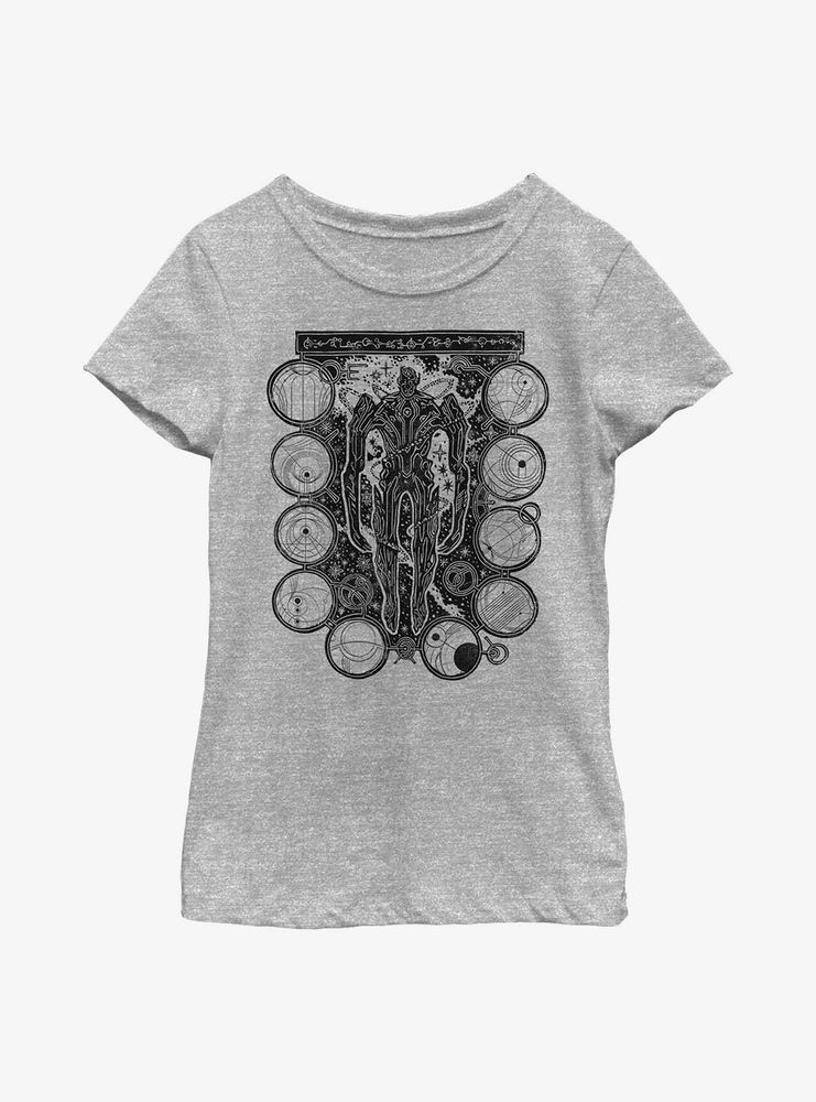 Marvel Eternals Arishem Wood Stamp Youth Girls T-Shirt