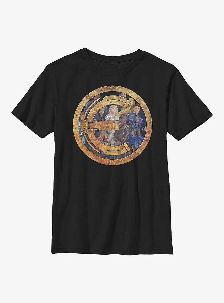 Marvel Eternals Badge Group Shot Youth T-Shirt