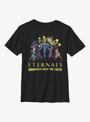 Marvel Eternals Cartoon Group Shot Youth T-Shirt